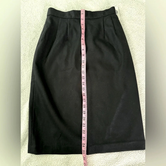 NWT Block Island Petites 7/8 Black 100% pure wool lined pencil skirt - Picture 10 of 12